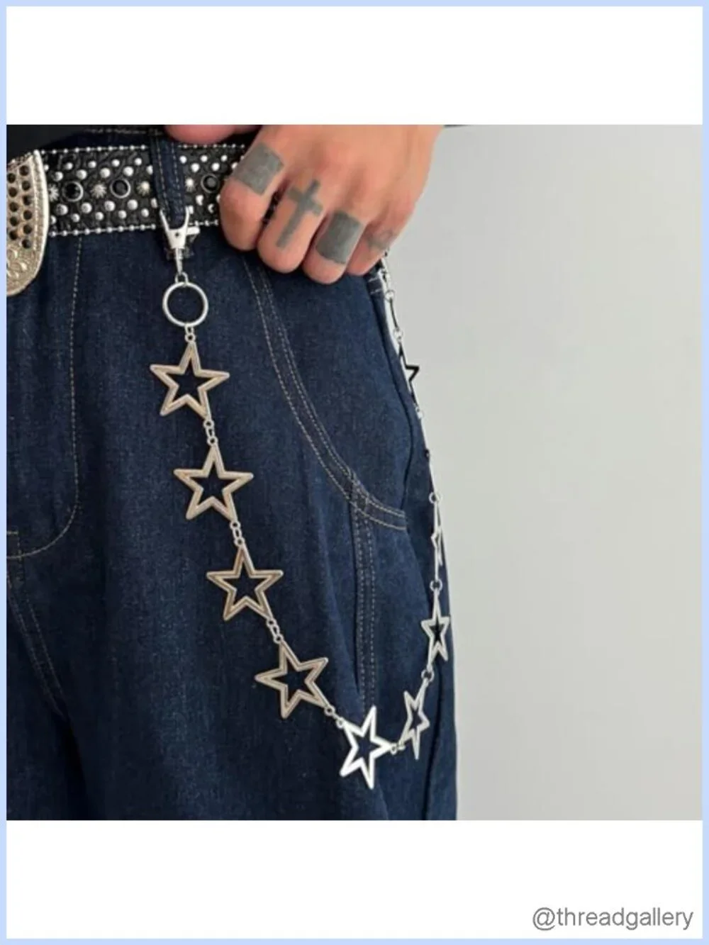 Star Wallet Chain Belt for Pants and Bags Alloy Unisex Accessory